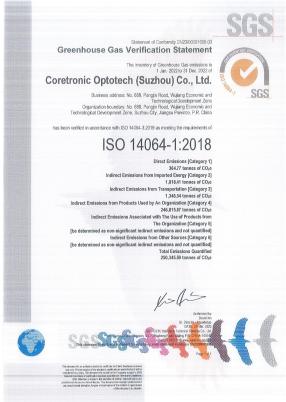 ISO 14064-1:2018 (Coretronic Optotech (Suzhou))