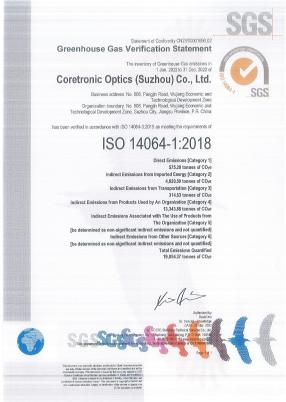 ISO 14064-1:2018 (Coretronic Optics (Suzhou))