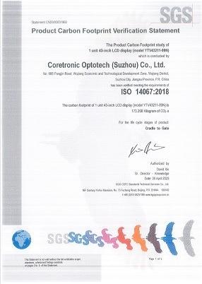 ISO 14067:2018 (Coretronic Optotech (Suzhou))